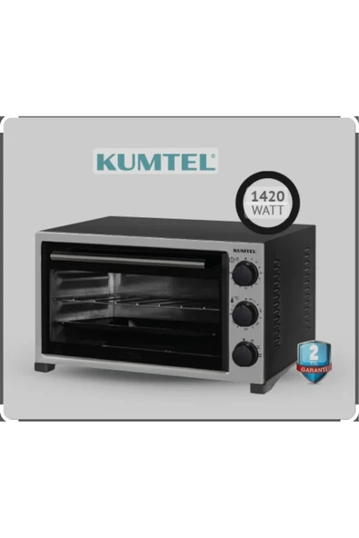 Kumtel 1420W 35 Litre Elektrikli Mini Fırın Siyah-Gri KF-5320-A0B - 2