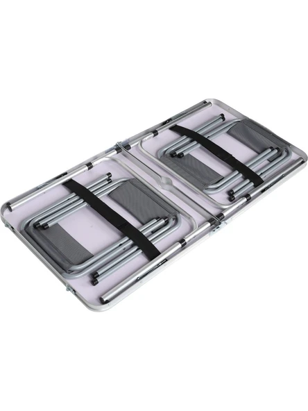 Uniqamping Çanta Tipi 4 Tabureli Katlanır Kamp Masa Seti - Ahşap Desen - 3