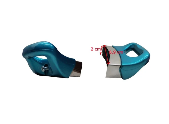 Tencere Tava Sahan Yan Kulp ve Kapak Kulpu Turkuaz 3 Set - 3