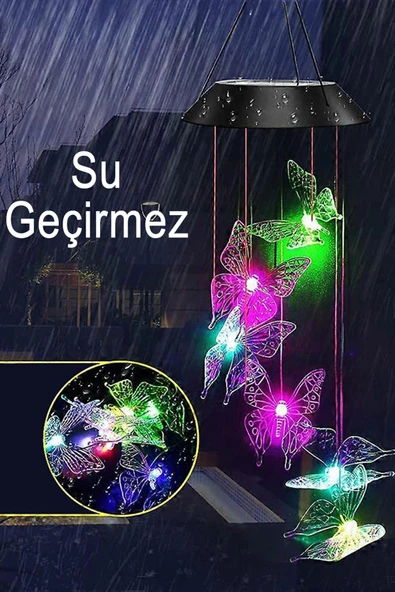 Greentech Güneş Enerjili Renk Geçişli Kristal Kelebek Aydınlatma / GT-SL08 - 5