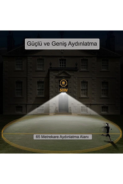 Greentech Güneş Enerjili Hareket Sensörlü, 6 Taraflı 104 Led Aydınlatma / GT-SL13 - 7