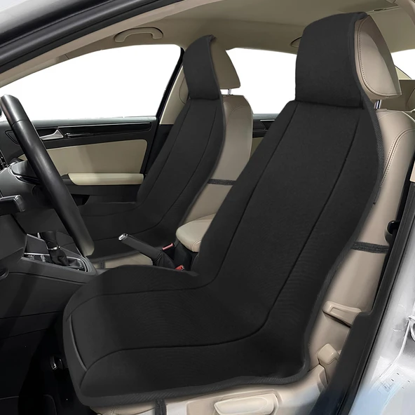 Keten Cepli Araç Ön Arka Koltuk Koruyucu Minder Kılıf  Sırt Dayanmalı 5'Li Araba Koltuk Minderi - Resim 6