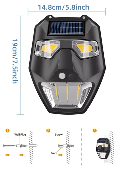 Greentech Güneş Enerjili - Yüz Görünümlü Led Aydınlatma / GT-SL19 - 6