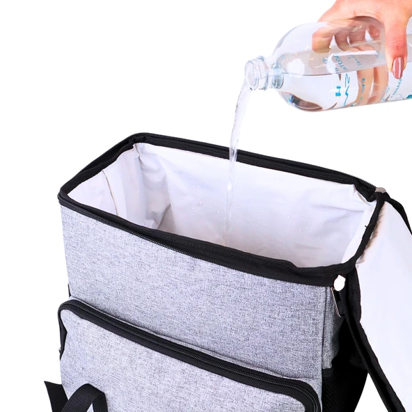 Perlotus Yalıtımlı Termos Piknik Kamp Çantası Büyük Boy 16 Lt Su Geçirmez Model2 - 8