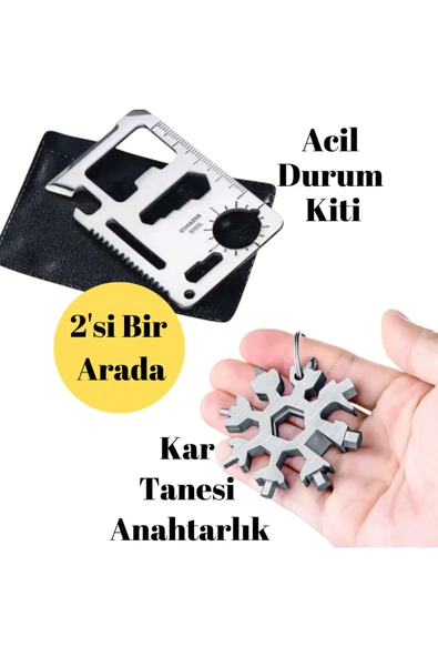 Çok Amaçlı Anahtarlık ve Kamp Kiti Outdoor Kamp Ekipmanı Atölye Malzemesi İkisi Bir Arada