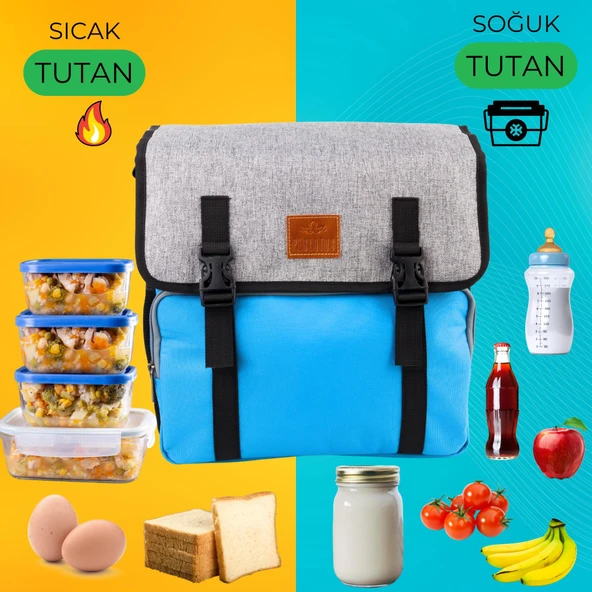 Perlotus Yalıtımlı Termos Piknik Kamp Çantası Büyük Boy 16 Lt Su Geçirmez Model2 - 12