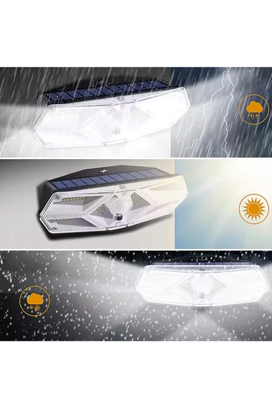Greentech Güneş Enerjili Hareket Sensörlü, 6 Taraflı 104 Led Aydınlatma / GT-SL13 - 9