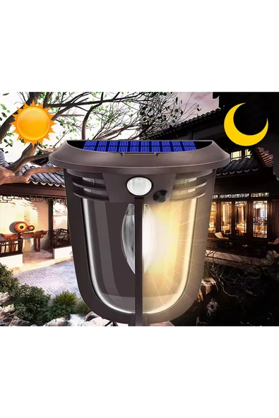 Greentech Güneş Enerjili Hareket Sensörlü, Cob Led Duvar Aplik / GT-SL18 - 8
