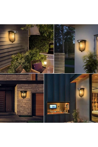 Greentech Güneş Enerjili Hareket Sensörlü, Cob Led Duvar Aplik / GT-SL18 - 4