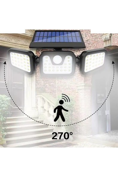 Greentech Güneş Enerjili Hareket Sensörlü 3 Taraflı Led Aydınlatma / GT-SL07 - 9