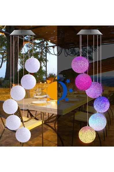 Greentech Güneş Enerjili Renk Geçişli Kristal Top Aydınlatma / GT-SL10 - 3