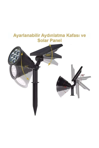 Greentech Güneş Enerjili Renk Değiştiren 7 Ledli Bahçe Aydınlatma / GT-SL04 - 11