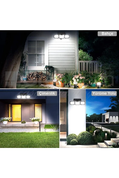 Greentech Güneş Enerjili Hareket Sensörlü 3 Taraflı Led Aydınlatma / GT-SL07 - 4