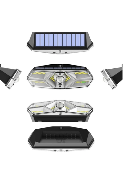 Greentech Güneş Enerjili Hareket Sensörlü, 6 Taraflı 104 Led Aydınlatma / GT-SL13 - 10