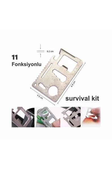 Çok Amaçlı Anahtarlık ve Kamp Kiti Outdoor Kamp Ekipmanı Atölye Malzemesi İkisi Bir Arada - 6