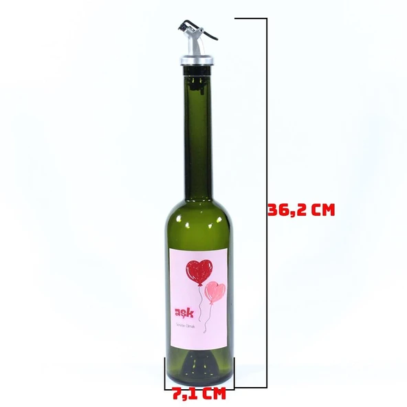 Sevgililer Günü Konseptli Sosluk Siyah 500 ml (Akıtıcılı) Kalp Balonlar - 3