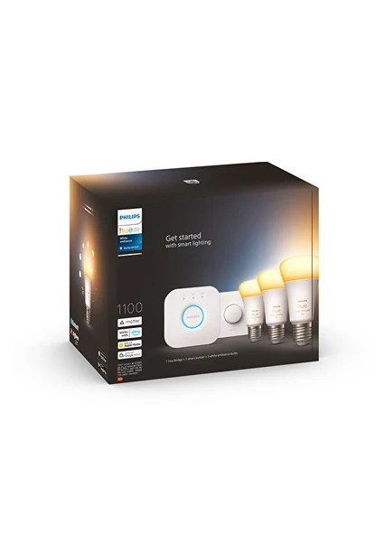 Philips Hue 3'lü Akıllı Butonlu E27 Bluetooth Özellikli Beyaz Ambiyans Akıllı Başlangıç Seti - 7