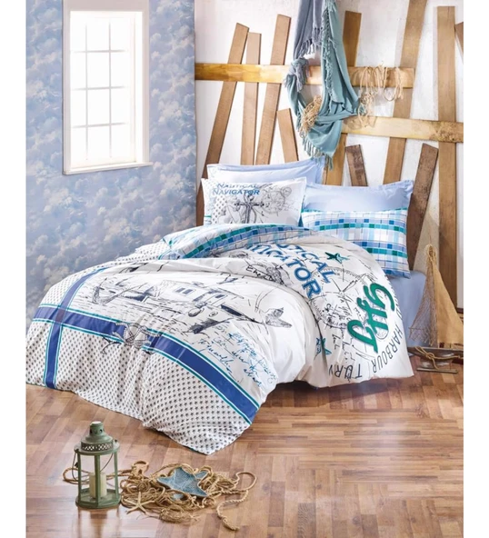 CB MARİTİME ÇİFT KİŞİLİK NEVRESİM TAKIMI VİRA YEŞİL - Resim 2