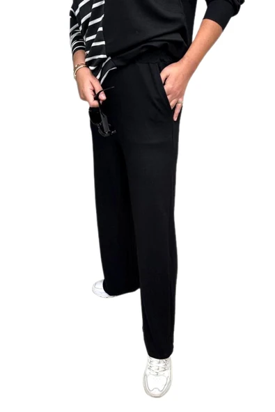 Kadın Triko Lastikli Bol Pantolon 12811 BGL-ST04224 - Resim 4