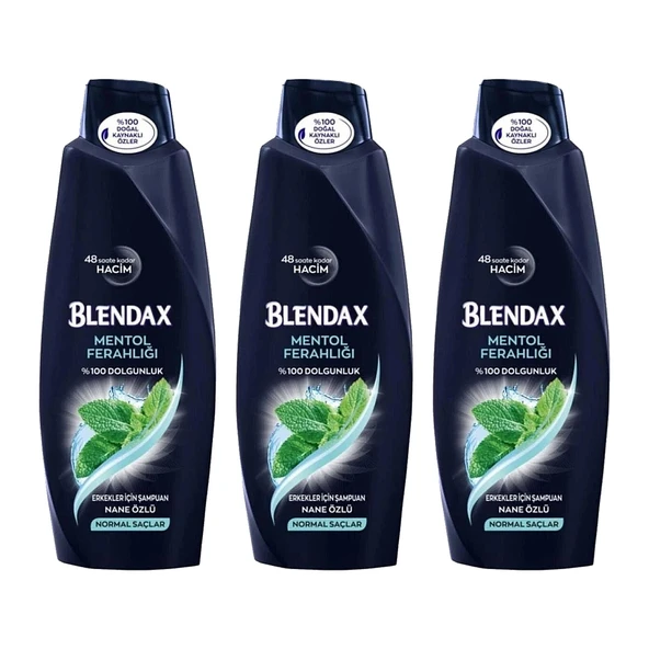 Blendax Şampuan Mentol Ferahlığı 500 ml x 3 Adet