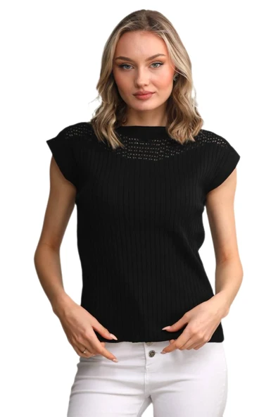 Kadın Triko Kayık Yaka Omuz Fitilli Askılı Atlet 12731 BGL-ST04220 ürün görseli