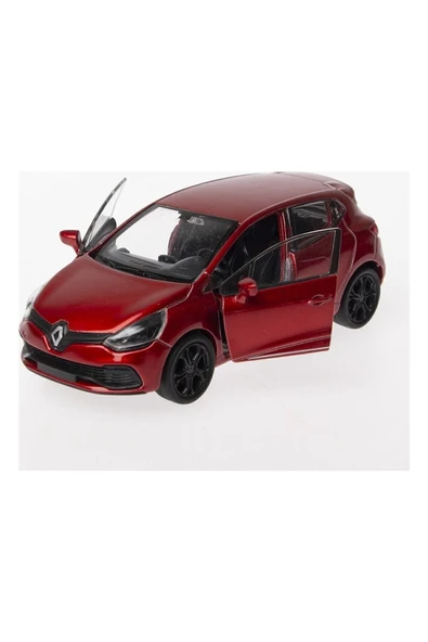 1:36 Ölçek Diecast Çek Bırak Metal Model Araba Kırmızı Renault Clio Rs - Resim 4