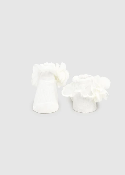 Mayoral Kız Bebek Süslü Çorap ve Saç Bantı Seti - 5