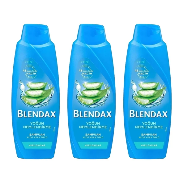 Blendax Yoğun Nemlendirme Aloe Vera Şampuan 500 ml x 3 Adet