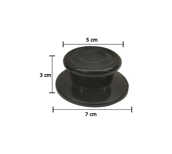 Tencere Tava Sahan Cam Kapak Kulpu Lüks Siyah 6 Ad - 5