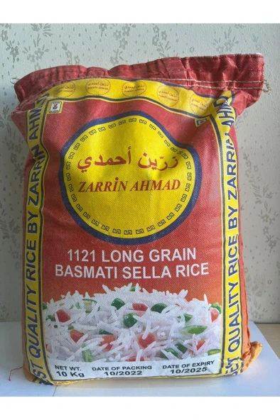 Zarrin Ahmad 1121 uzun iri taneli basmati hint sella pirinci 10 kg