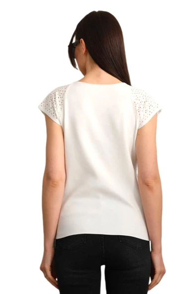 Kadın Triko V Yaka Omuz Ajurlu Askılı Atlet 12719 BGL-ST04219 - Resim 3