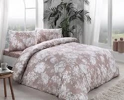 TAÇ TEK KİŞİLİK RANFORCE NEVRESİM TAKIMI ABRİL KAHVE