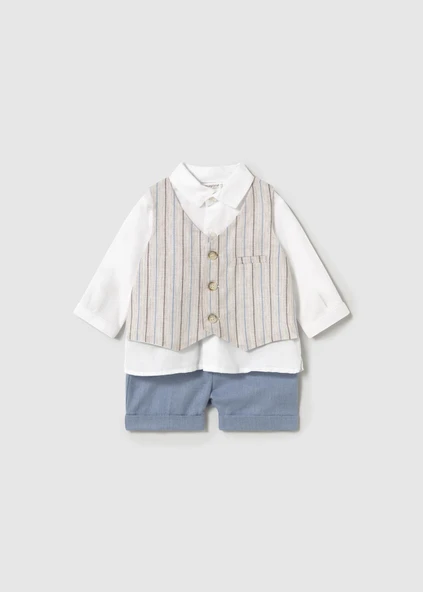 Mayoral Erkek Bebek Şort Ve Yelek Set - 2