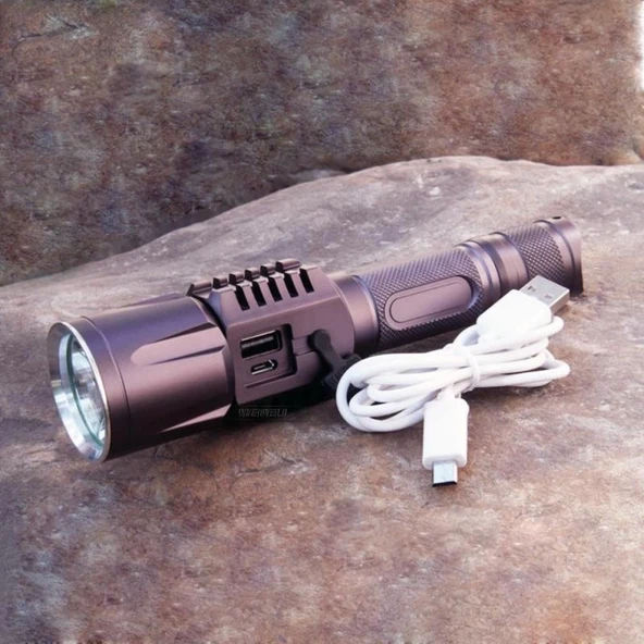 Baretta Brs18 Oto Şarjlı T6 Led 3000 Lümen El Feneri - Resim 5