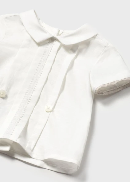 Mayoral Erkek Bebek Keten Gömlek Şort Takım - 3