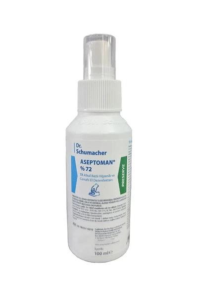 Dr.Schumacher Aseptoman %72 Alkol Bazlı Hijyenik El Dezenfektanı 100ml