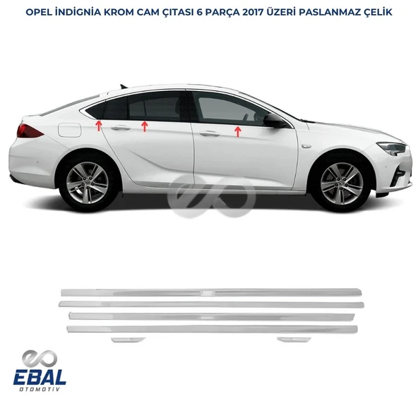 Opel Insignia Krom Alt Cam Çıtası 6 Parça 2017 Ve Üzeri Paslanmaz Çelik ürün görseli