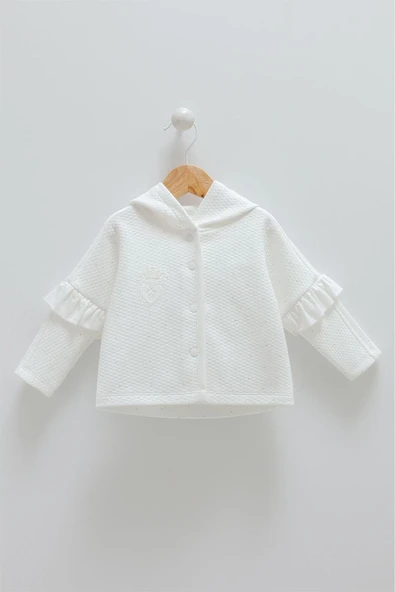 Caramell beyaz kız bebek Hırka - 2