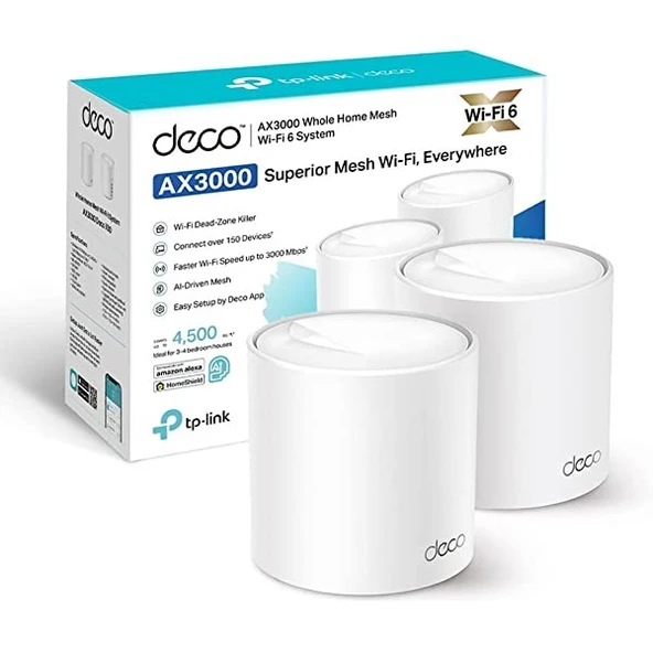 <![CDATA[TP-LINK DECO X50 AX3000 WIFI-6 Router Dual Band 2-li paket]]>