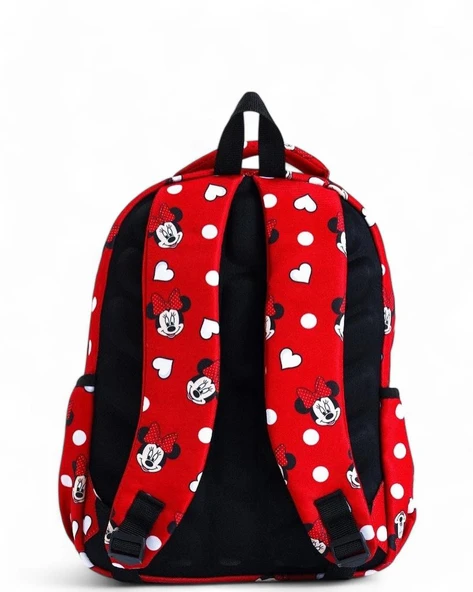 İlkokul Çantası 3'lü Takım Beslenme Çantası Kalemlik 42*30 Cm Kız Çocuk Okul Çantası Minie - Resim 4