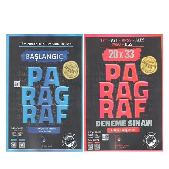 Edebiyat Sokağı Paragraf Başlangıç Soru Bankası ve Deneme Seti 2 Kitap