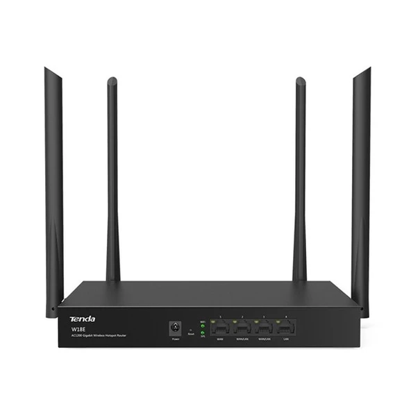 <![CDATA[TENDA W18E 4port 128mb Kablosuz (Wlan) Router 80 kullanıcıya kadar VPN]]>
