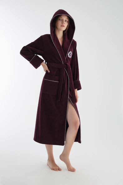 NS Nakış Triga Bambu Cotton Bayan Bornoz - 3