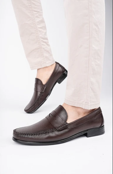 Muggo ENZO Garantili Klasik Hakiki Deri Günlük Erkek Ayakkabı - 6