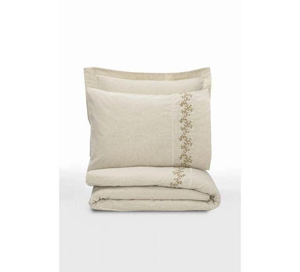 CB COTTON KETEN ÇİFT KİŞİLİK NEVRESİM TAKIMI DARIAN - Resim 7