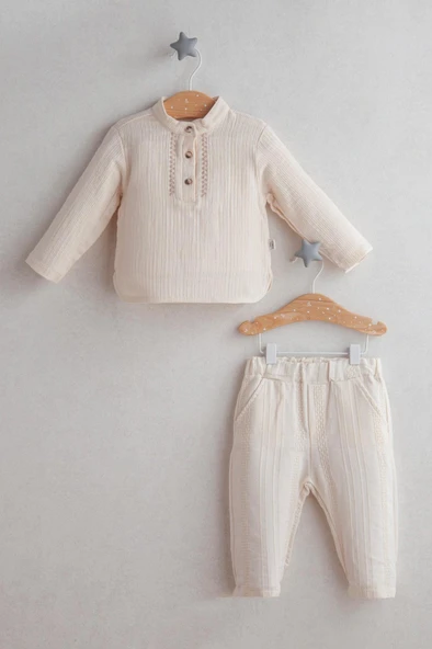 Erkek Bebek Hakim Yaka Pantolon Takım
