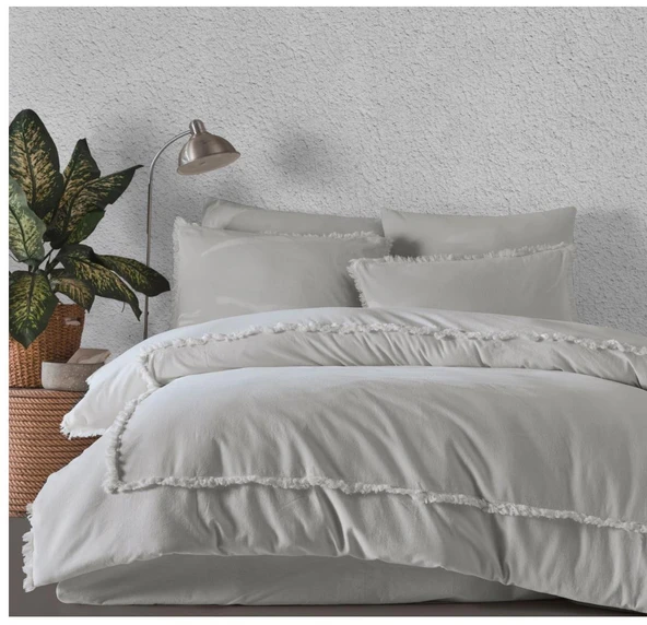 MAJOLİ MADDOX ÇİFT KİŞİLİK NEVRESİM TAKIMI DARK DOVE - Resim 2