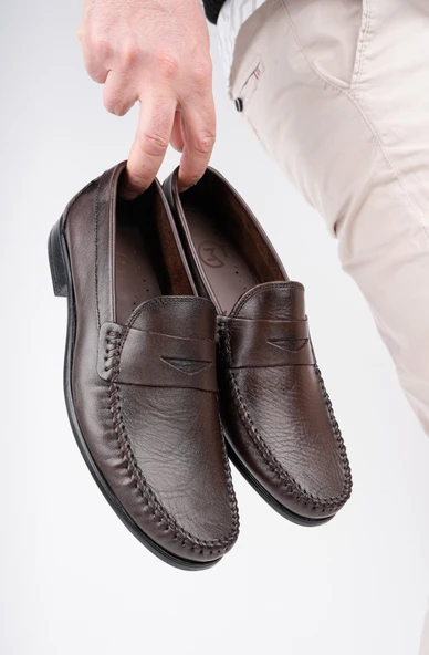 Muggo ENZO Garantili Klasik Hakiki Deri Günlük Erkek Ayakkabı - 9