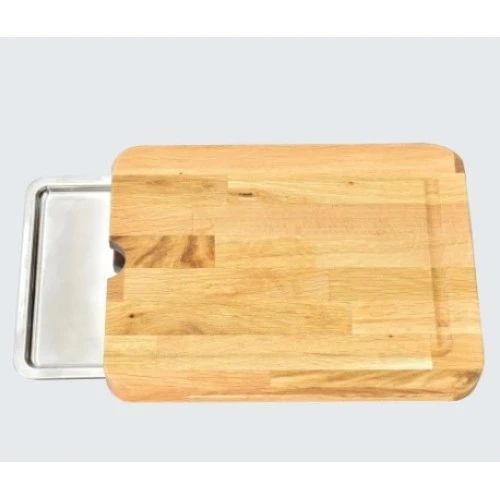 Pratik Tepsili Ahşap Kesme Tahtası - 4