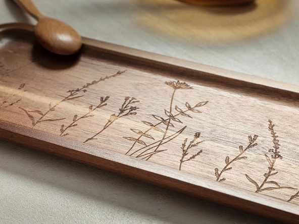 Porland Woodflower Akasya Sunum Tabağı 40 cm